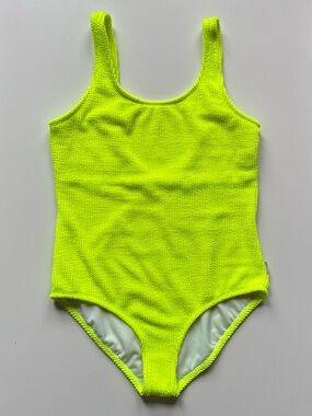 Limeapple Girls Ester Crinkle One-Piece Swimsuit, Citrus Lime - Size 16